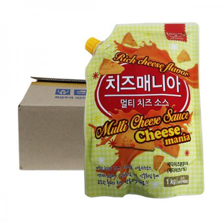 미담채 치즈매니아 멀티치즈소스1kg 12개  1박스 이미지