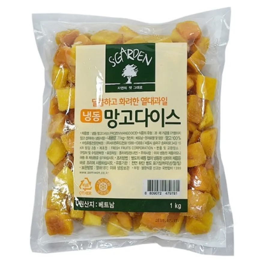 세미원 냉동망고다이스1kg 1개 이미지