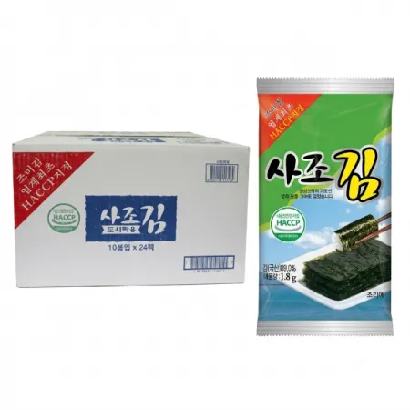 사조 도시락용김 참치김(1.8g 10봉) 24개 1박스  