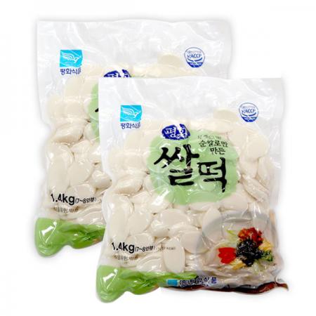 평화 순쌀로만든쌀떡1.4kg 10개 1박스 떡국떡 이미지