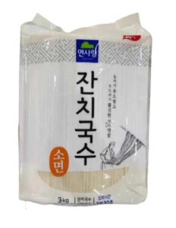 면사랑 잔치국수 소면 3kg 4개 1박스 이미지