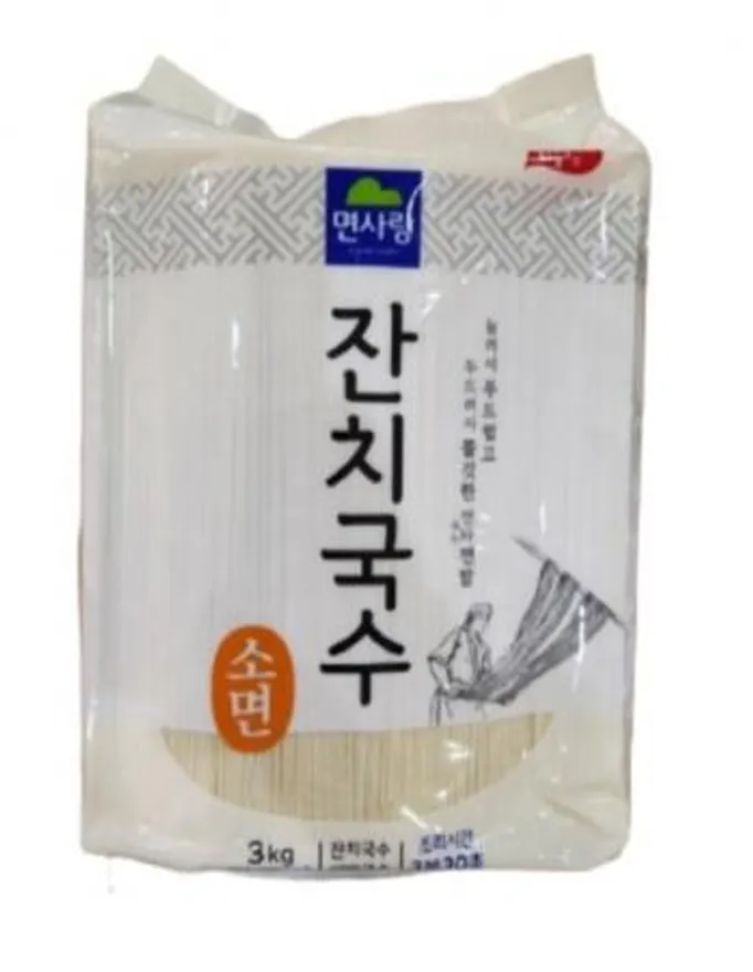 면사랑 잔치국수 소면 3kg 4개 1박스 이미지