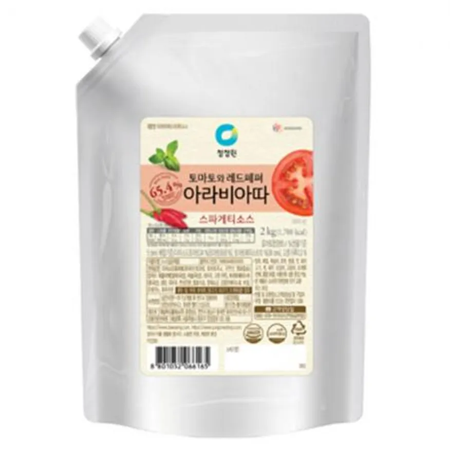 청정원 토마토와 레드페퍼 아라비아따 스파게티소스2kg 1개 이미지