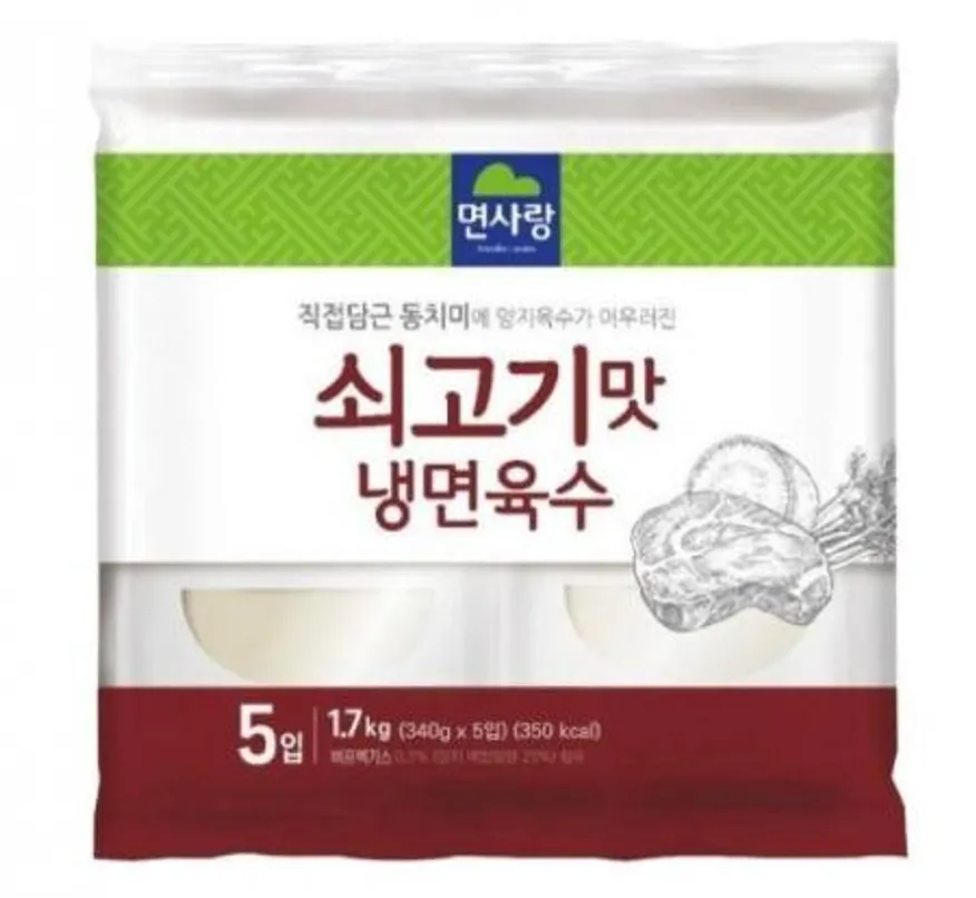 면사랑 쇠고기맛 냉면육수 340g 30개 1박스 이미지