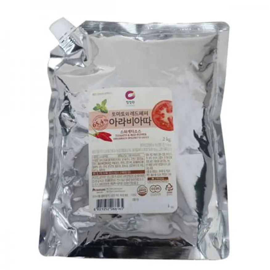 청정원 토마토와 레드페퍼 아라비아따 스파게티소스2kg 1개 이미지