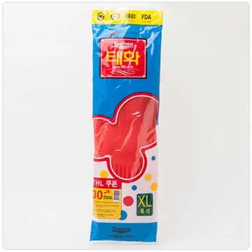 태화고무장갑 XL 특대 레드 10개