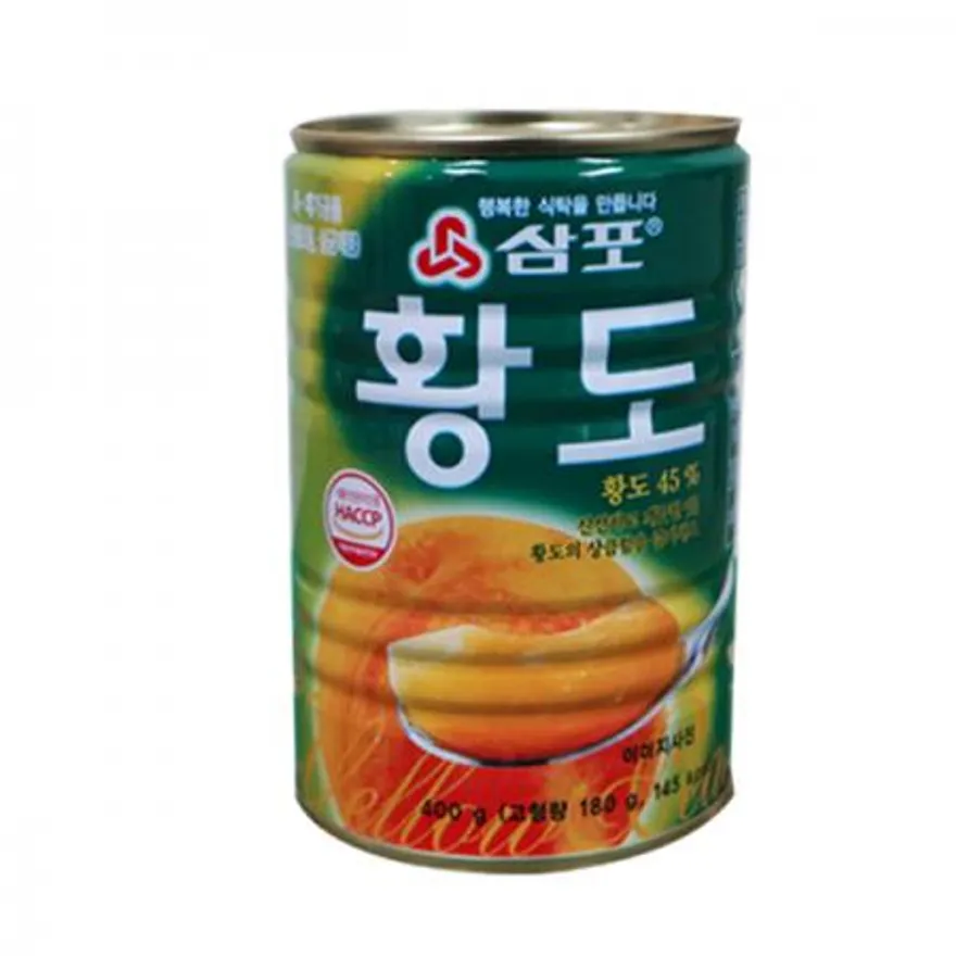 삼포 황도슬라이스 400g 24개 1박스 이미지