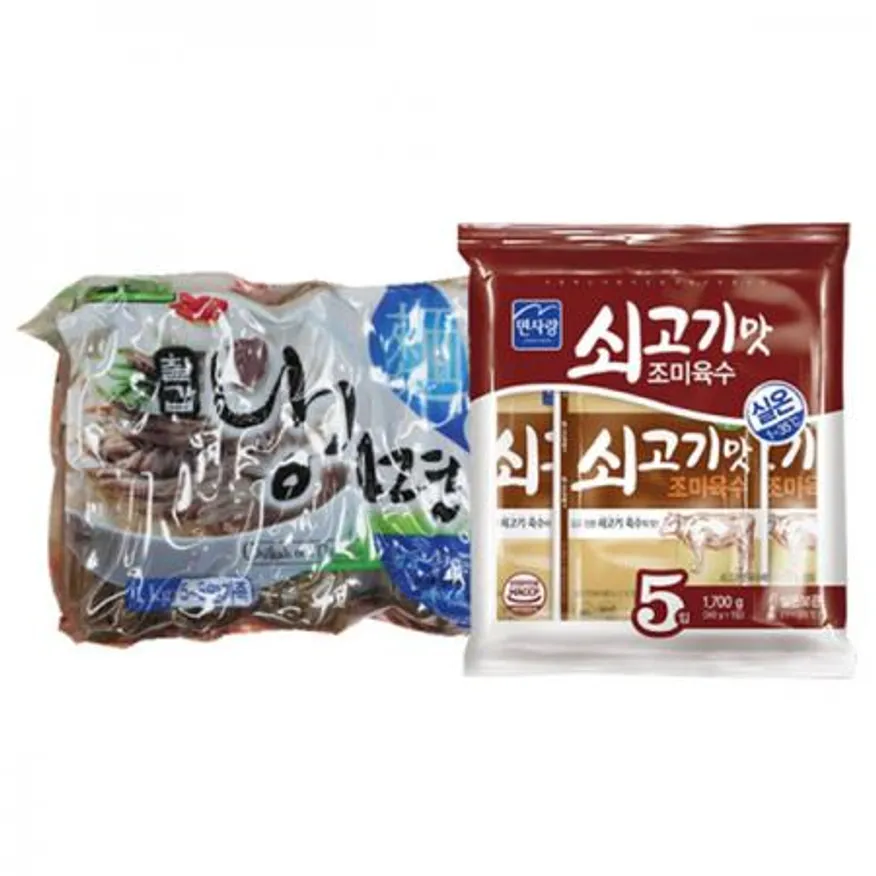 칠갑 냉면사리1kg 1개 쇠고기맛 냉면육수 340g 5개 이미지