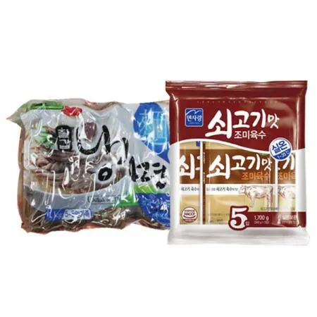 칠갑 냉면사리1kg 1개 쇠고기맛 냉면육수 340g 5개 이미지