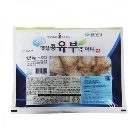 신미 해물 햇살콩 유부주머니1.2kg 이미지