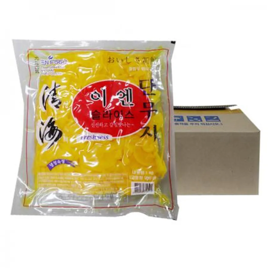 이엔 단무지 슬라이스1kg 10개 1박스 이미지