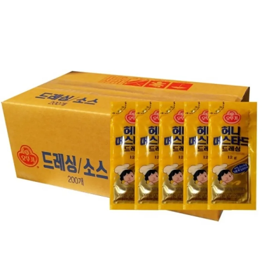 오뚜기허니머스타드레싱12g*200개 포장배달용 이미지
