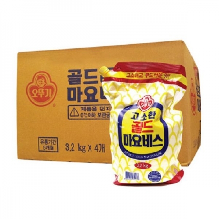 오뚜기 고소한 골드마요네즈 스파우트팩3.2Kg 4개 1박스 이미지