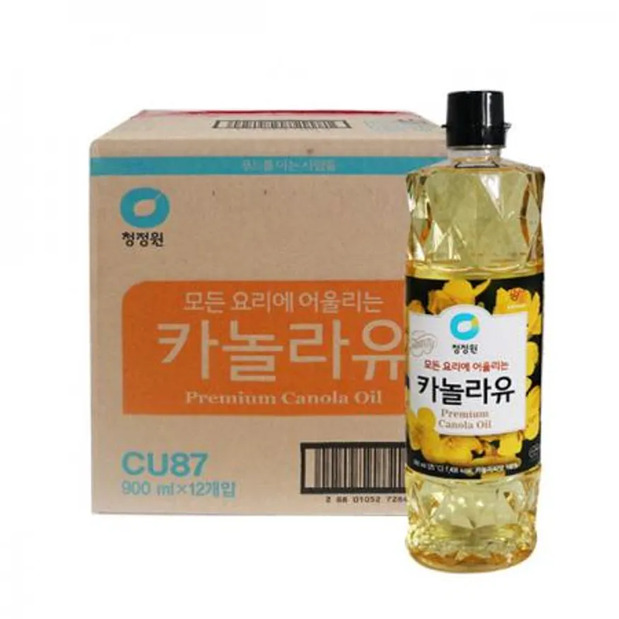 청정원카놀라유900ml 12개 박스 이미지