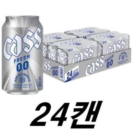 카스 프레시 0.0 제로 무알콜맥주 355ml 24캔 1박스  