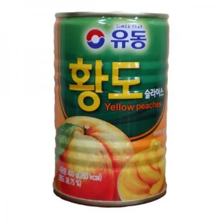 유동 황도 슬라이스400g 24개 1박스