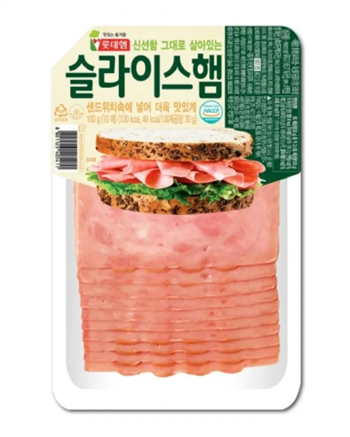 롯데슬라이스햄 100g 1개 이미지