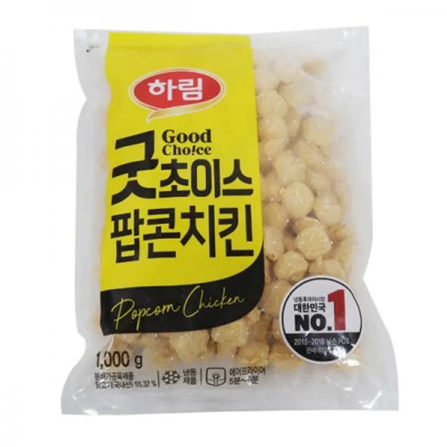 하림 굿초이스 팝콘치킨1kg 이미지
