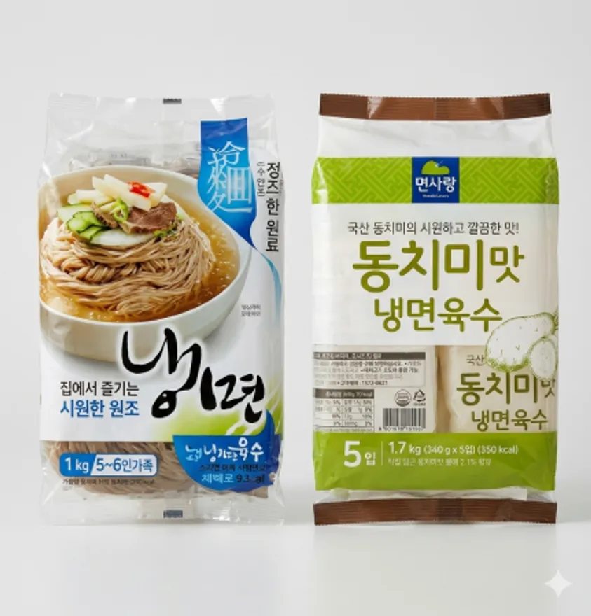 칠갑 냉면사리1kg 1개+ 동치미맛 냉면육수 340g 5개 이미지