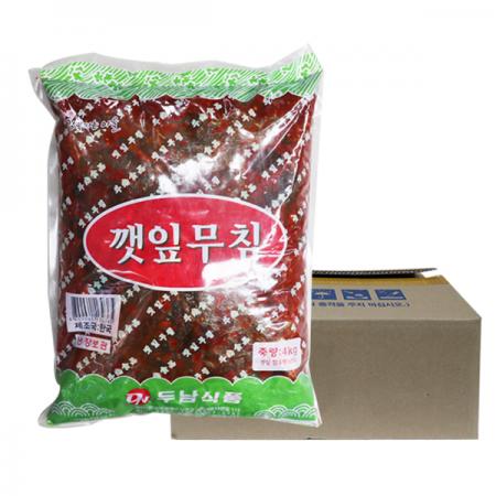 두남 깻잎무침 4kg 4개 1박스 일박박스 이미지