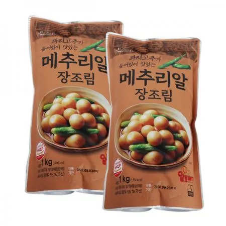 정원식품 메추리알장조림1kg 3개 