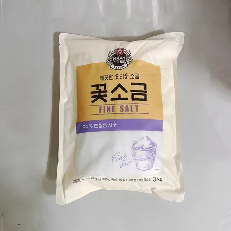 백설 꽃소금 3kg 이미지