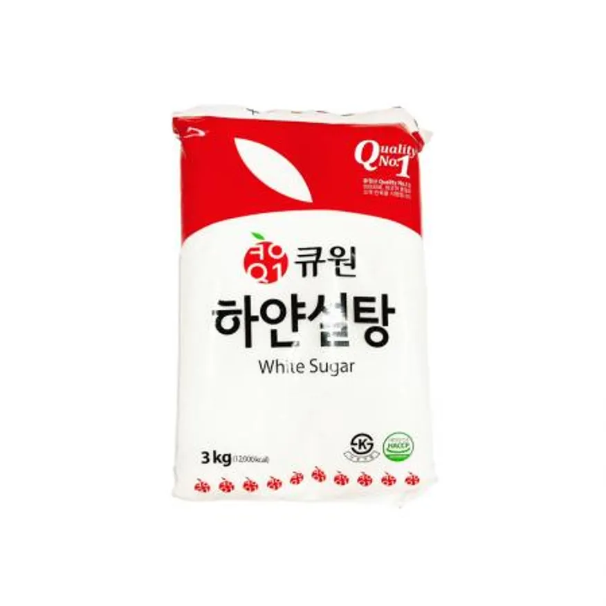 큐원 하얀설탕3kg / 백설탕 흰설탕 정백당 삼양사 이미지