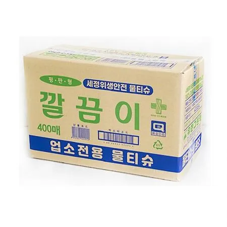 깔끔이 물티슈1BOX(400매) / 평판형 일회용항균물수건