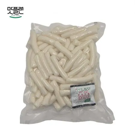 [밀키트용] 맛플랜 비비푸드 쌀떡 진공 떡볶이떡 (5cm 소) 500g X 8개 이미지