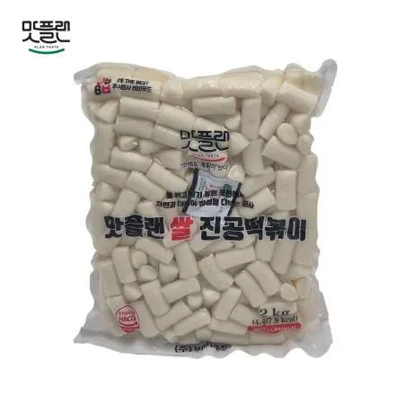 [낱개] 맛플랜 비비푸드 쌀떡 진공 떡볶이떡 (4cm 대) 2kg