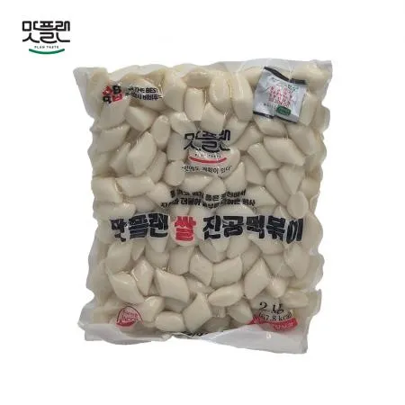 [낱개] 맛플랜 비비푸드 쌀떡 진공 떡볶이떡 (절단중) 2kg