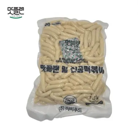 [낱개] 맛플랜 비비푸드 밀떡 진공 떡볶이떡 (소) 1.5kg