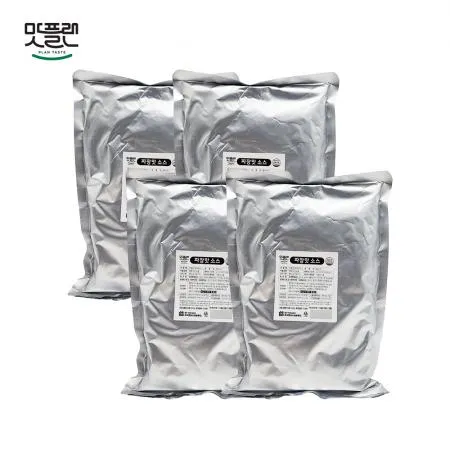 [박스] 맛플랜 비비푸드 떡볶이 짜장맛 소스 800g X 4개 이미지