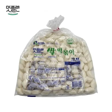 [낱개] 맛플랜 비비푸드 쌀떡 당일 떡볶이떡 (절단중) 1.5kg