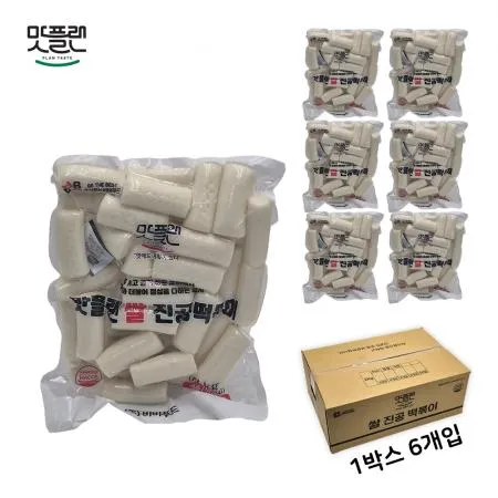 [박스] 맛플랜 비비푸드 쌀 진공 떡볶이떡(가래 9cm) 2kg X 6개