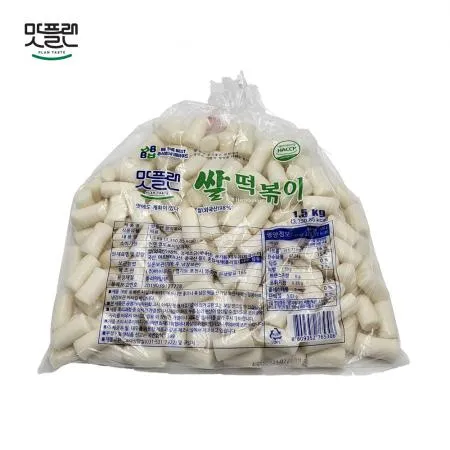 [낱개] 맛플랜 비비푸드 쌀떡 당일 떡볶이떡 (3cm 중) 1.5kg