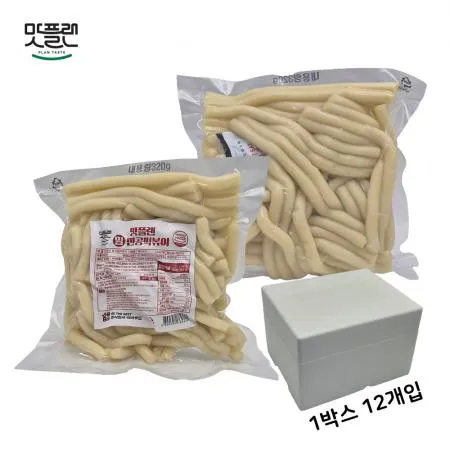 [밀키트용] 맛플랜 비비푸드 밀떡 진공 떡볶이떡 (우동) 320g X 12개
