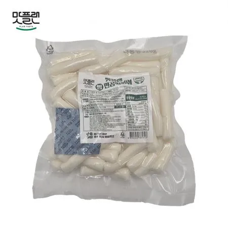 [밀키트용] 맛플랜 비비푸드 쌀떡 진공 떡볶이떡 (5cm 소) 320g X 12개 이미지