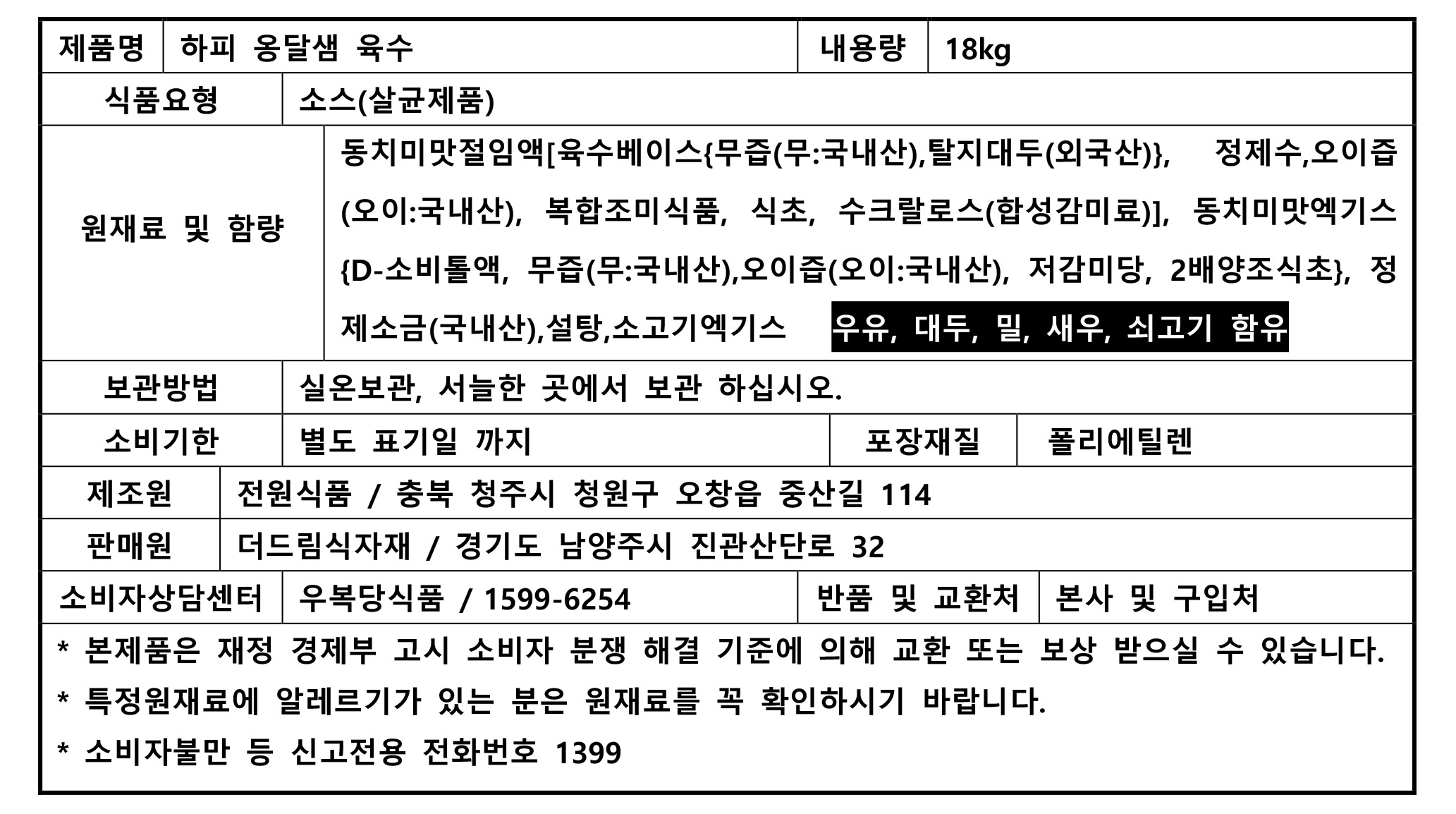상품정보제공고시