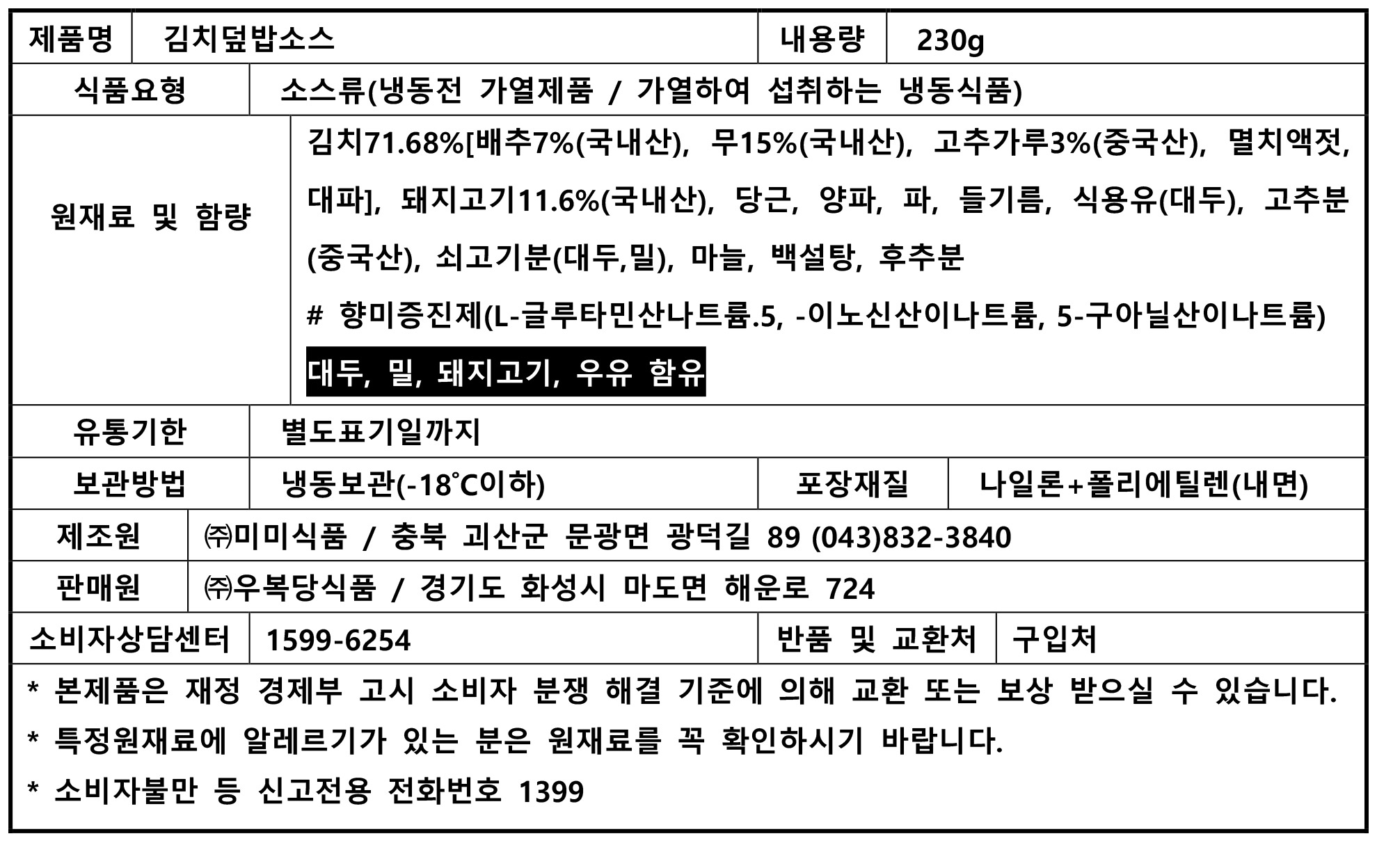 상품정보제공고시